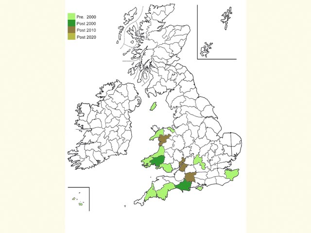  Distribution map Copyright Martin Evans 