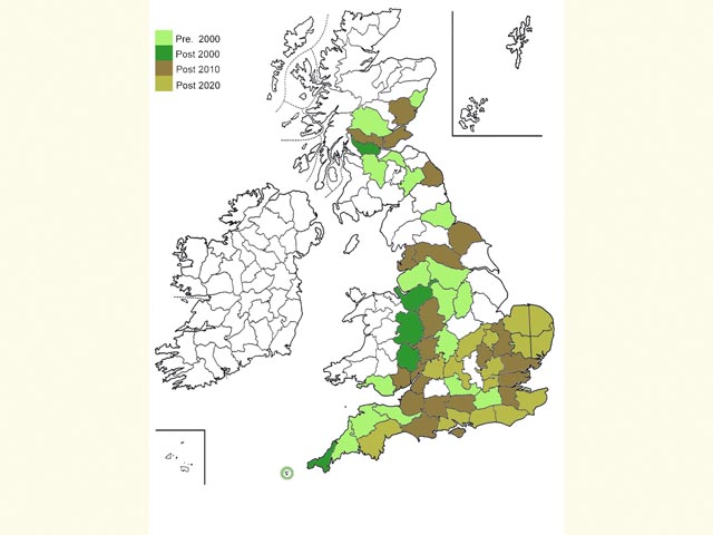  Distribution map Copyright Martin Evans 