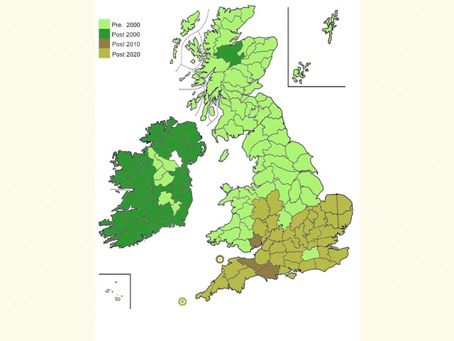  Distribution map Copyright Martin Evans 
