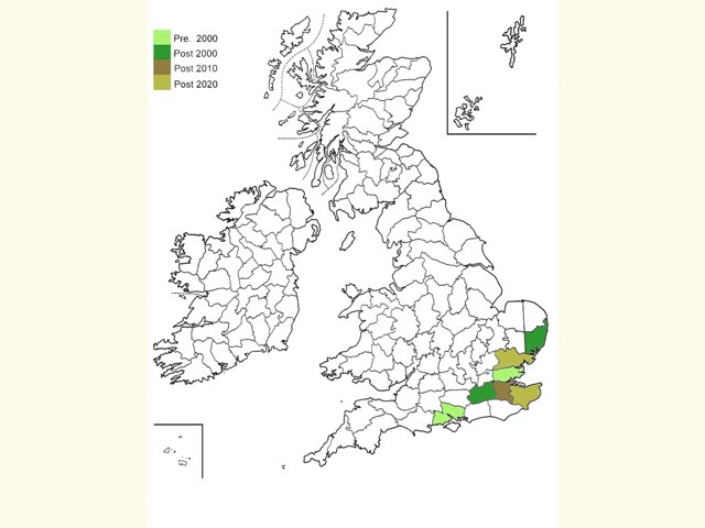  Distribution map Copyright Martin Evans 