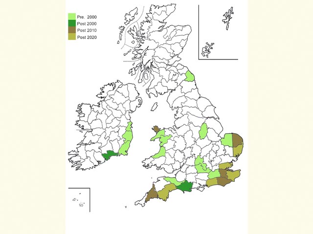  Distribution map Copyright Martin Evans 