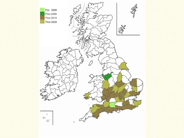  Distribution map Copyright Martin Evans 