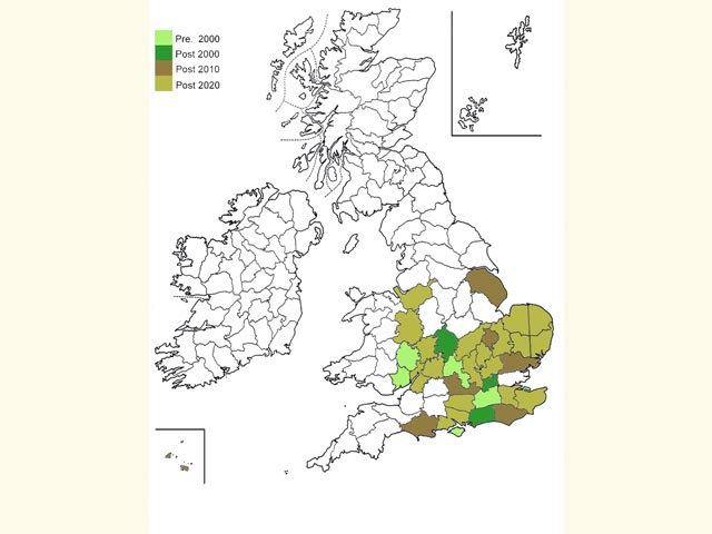  Distribution map Copyright Martin Evans 