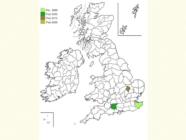  Distribution map Copyright Martin Evans 