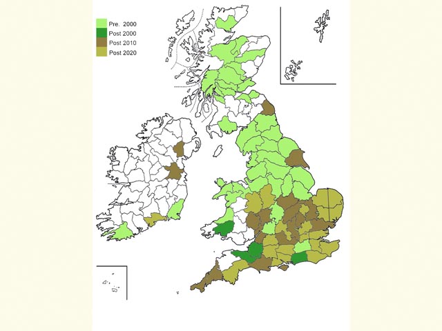  Distribution map Copyright Martin Evans 