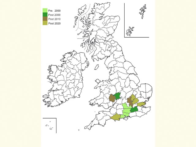  Distribution map Copyright Martin Evans 