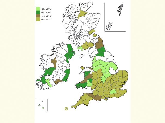  Distribution map Copyright Martin Evans 