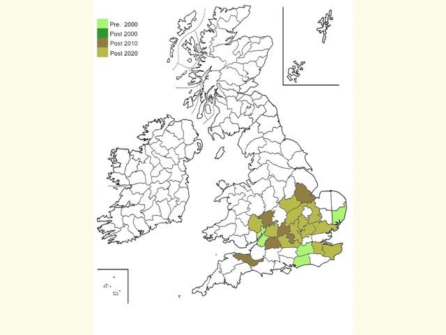  Distribution map Copyright Martin Evans 
