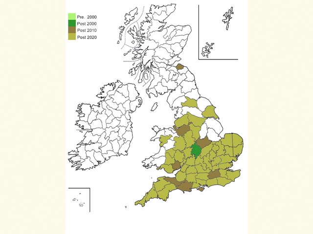  Distribution map Copyright Martin Evans 
