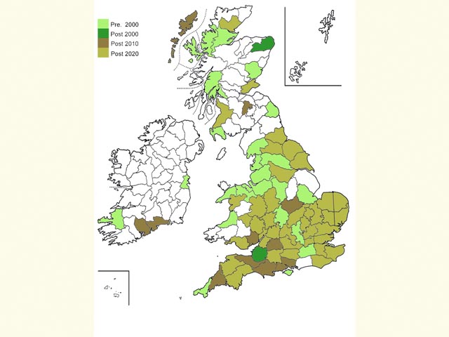  Distribution map Copyright Martin Evans 