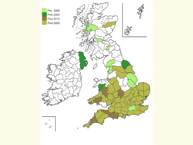  Distribution map Copyright Martin Evans 