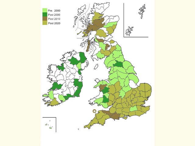  Distribution map Copyright Martin Evans 