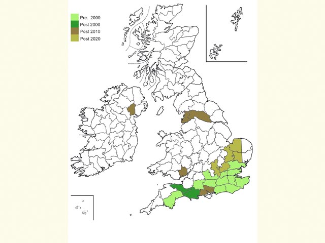  Distribution map Copyright Martin Evans 