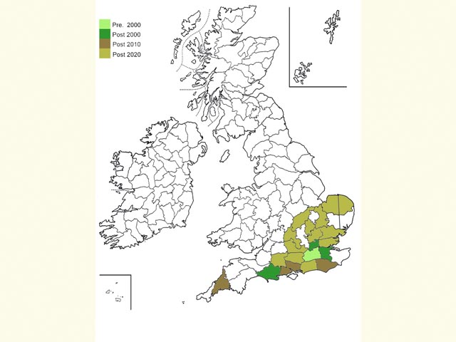  Distribution map Copyright Martin Evans 