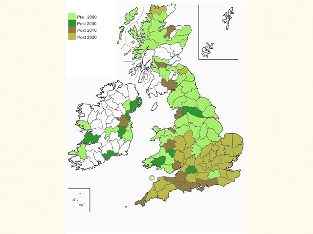  Distribution map Copyright Martin Evans 