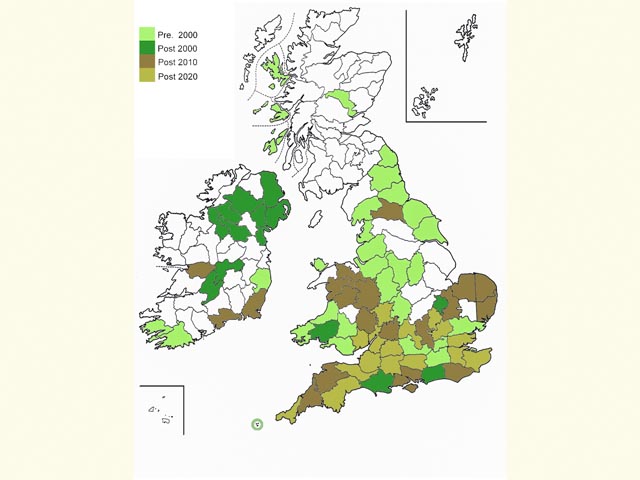  Distribution map Copyright Martin Evans 