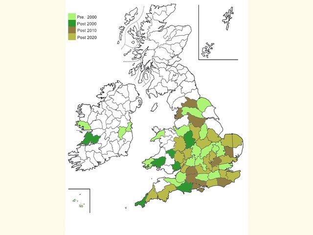  Distribution map Copyright Martin Evans 