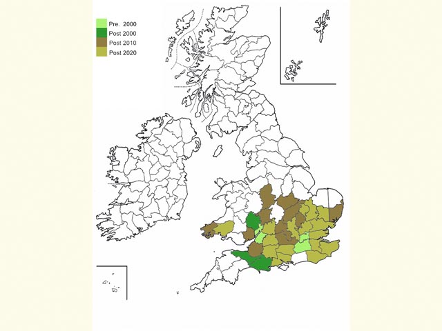  Distribution map Copyright Martin Evans 