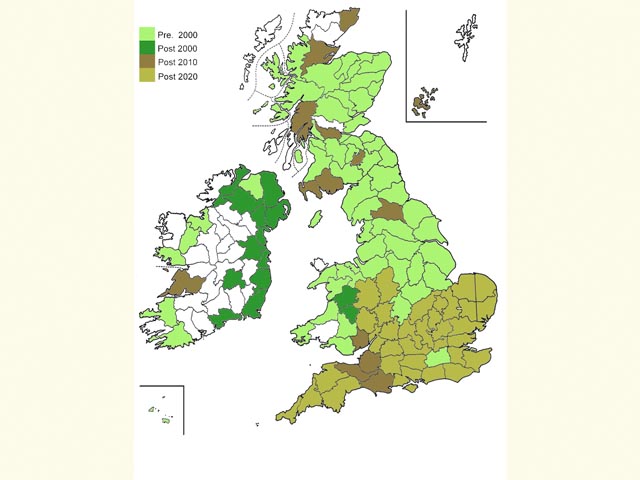  Distribution map Copyright Martin Evans 