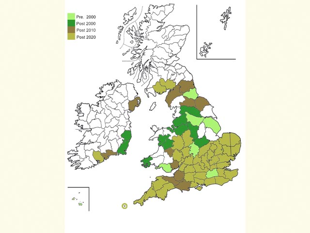  Distribution map Copyright Martin Evans 