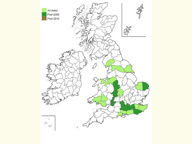  Distribution map Copyright Martin Evans 