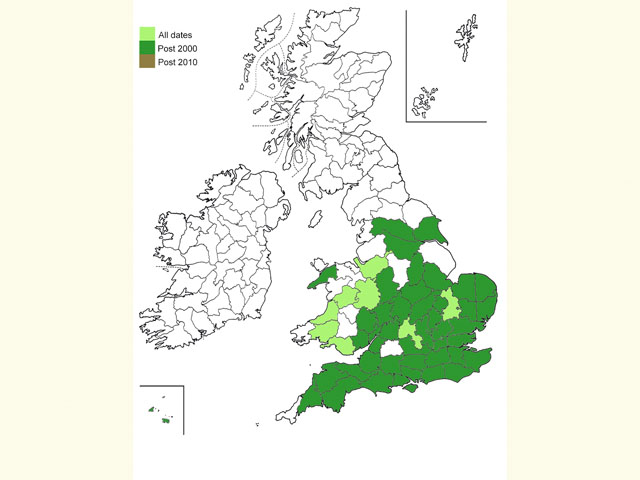  Distribution map Copyright Martin Evans 