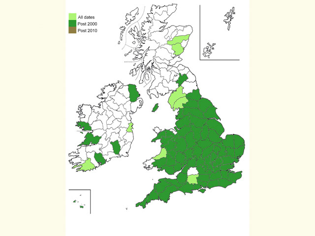  Distribution map Copyright Martin Evans 