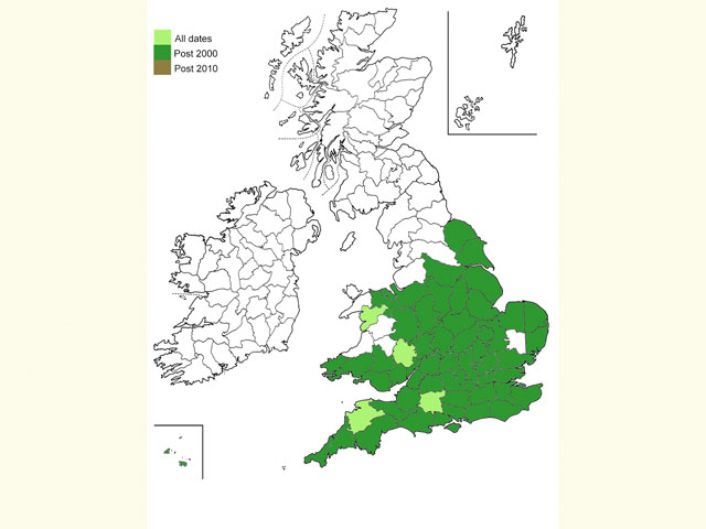  Distribution map Copyright Martin Evans 