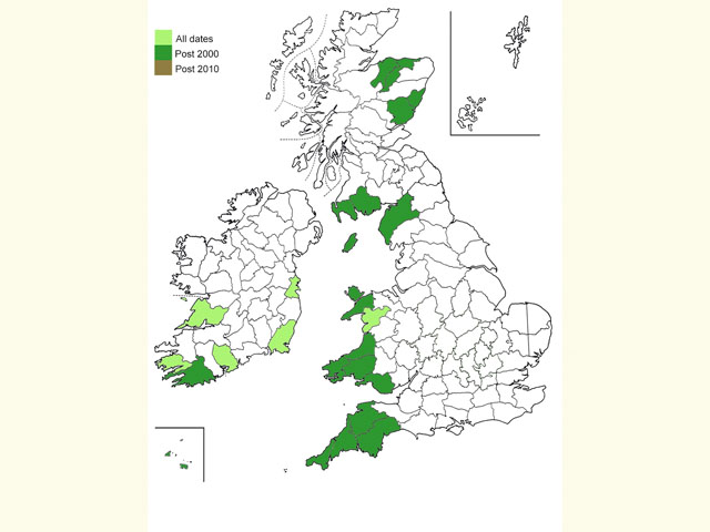  Distribution map Copyright Martin Evans 