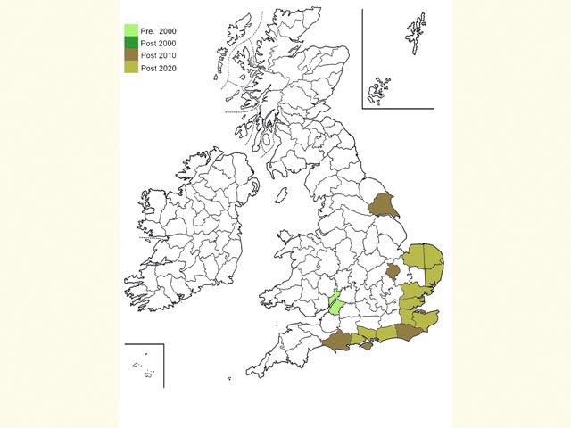  Distribution map Copyright Martin Evans 