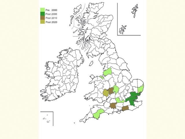  Distribution map Copyright Martin Evans 
