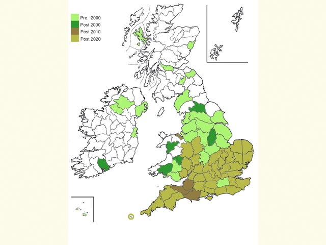  Distribution map Copyright Martin Evans 