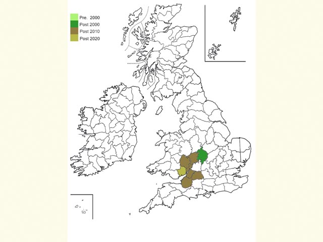 Distribution map Copyright Martin Evans 