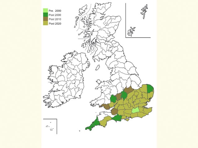  Distribution map Copyright Martin Evans 