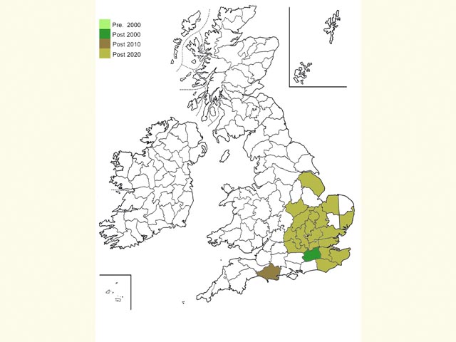  Distribution map Copyright Martin Evans 