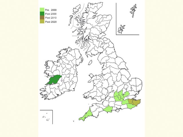  Distribution map Copyright Martin Evans 