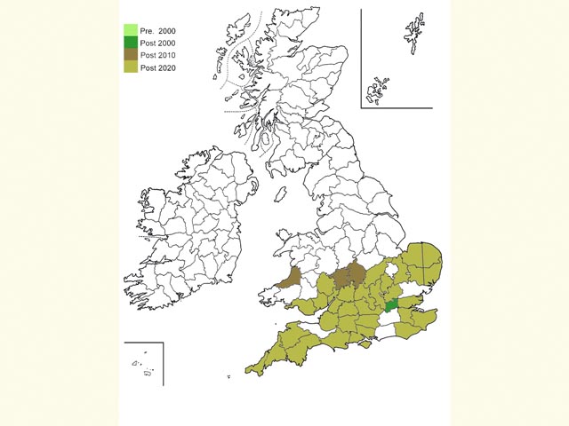  Distribution map Copyright Martin Evans 