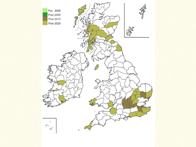  Distribution map Copyright Martin Evans 