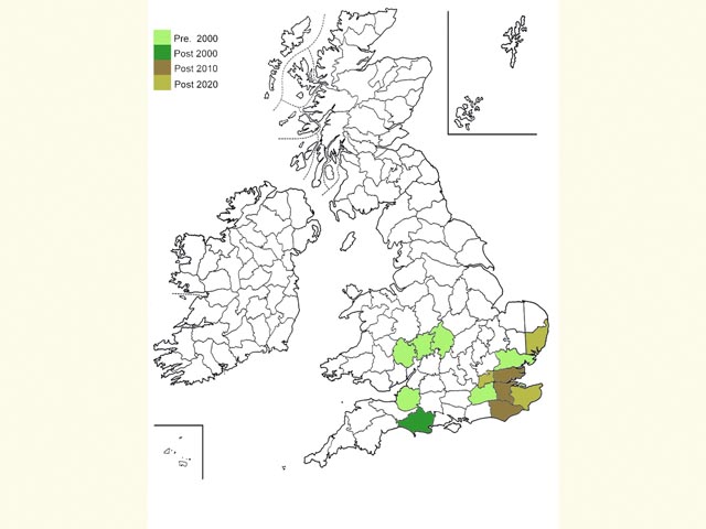  Distribution map Copyright Martin Evans 