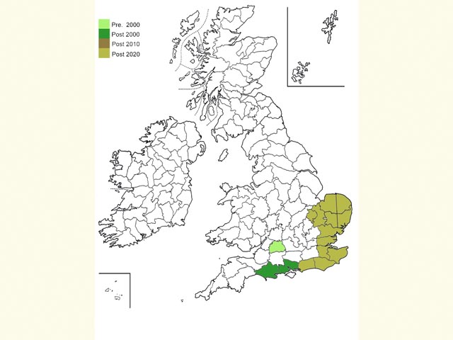  Distribution map Copyright Martin Evans 