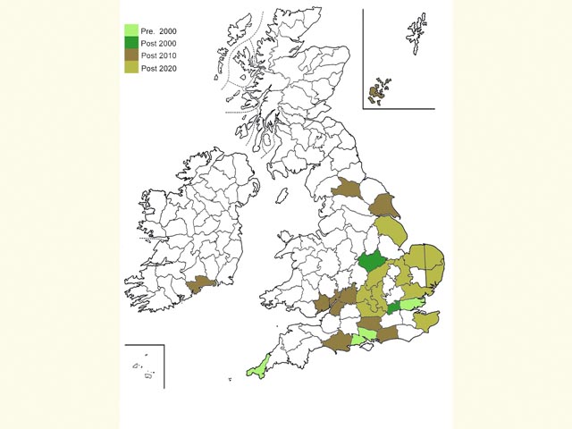  Distribution map Copyright Martin Evans 