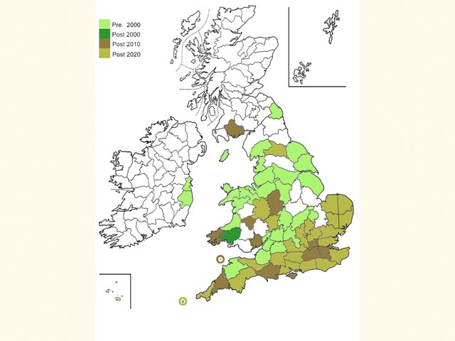  Distribution map Copyright Martin Evans 