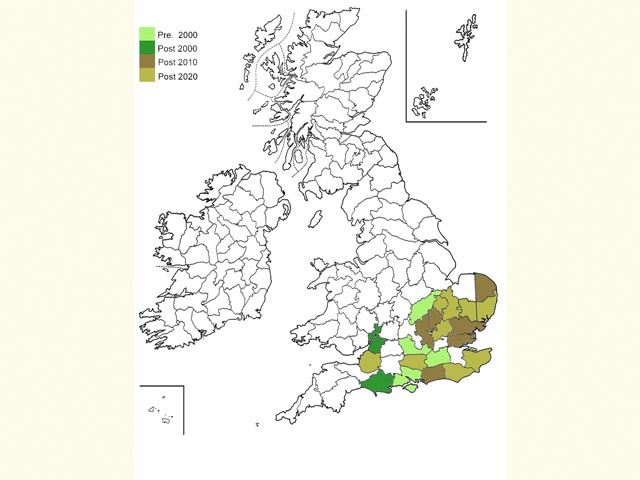  Distribution map Copyright Martin Evans 