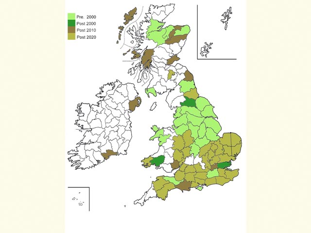  Distribution map Copyright Martin Evans 