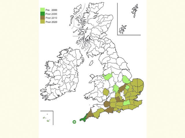  Distribution map Copyright Martin Evans 