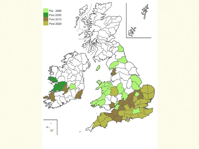  Distribution map Copyright Martin Evans 