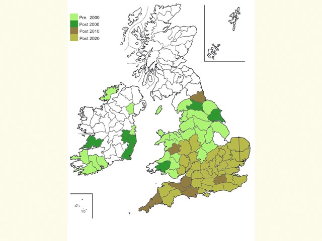  Distribution map Copyright Martin Evans 