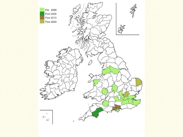  Distribution map Copyright Martin Evans 