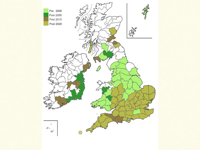  Distribution map Copyright Martin Evans 