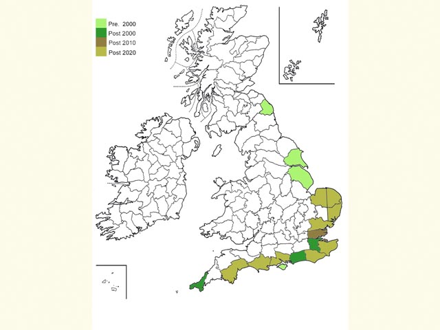  Distribution map Copyright Martin Evans 
